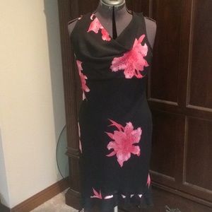 Pink and black dress